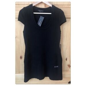 BCBGMAXAZRIA Wool & Angora blend short sleeve sweater dress size L